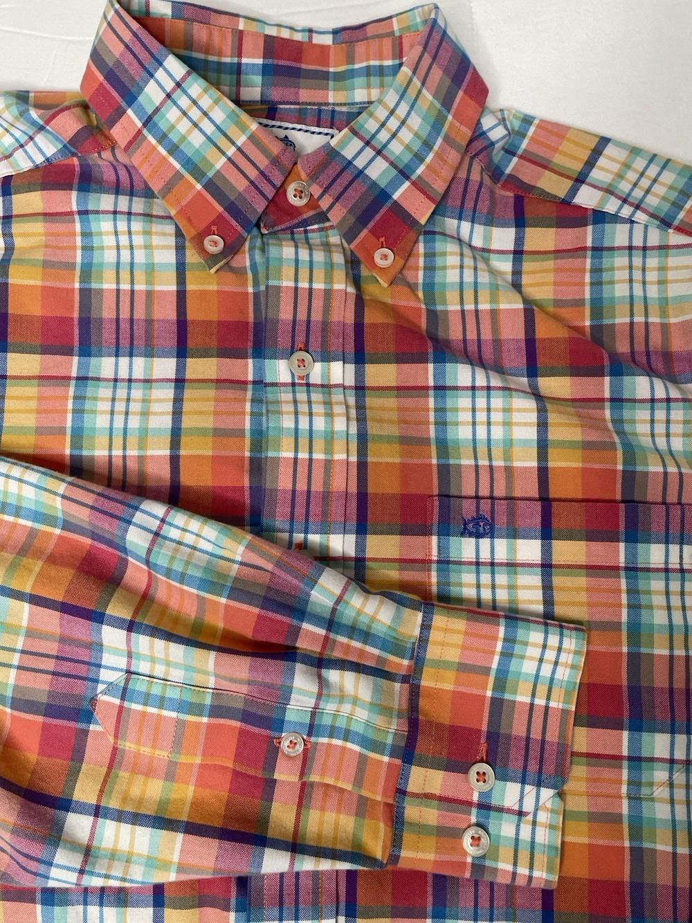 Southern Tide Men’s Plaid Button-Up Shirt Multicolor Size Medium